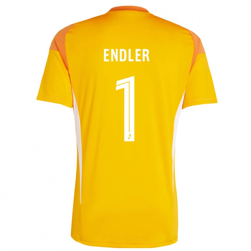 Danxen Niño Camiseta Christiane Endler #1 Rojo Naranja Portero Equipación 2025/26 La Camisa México