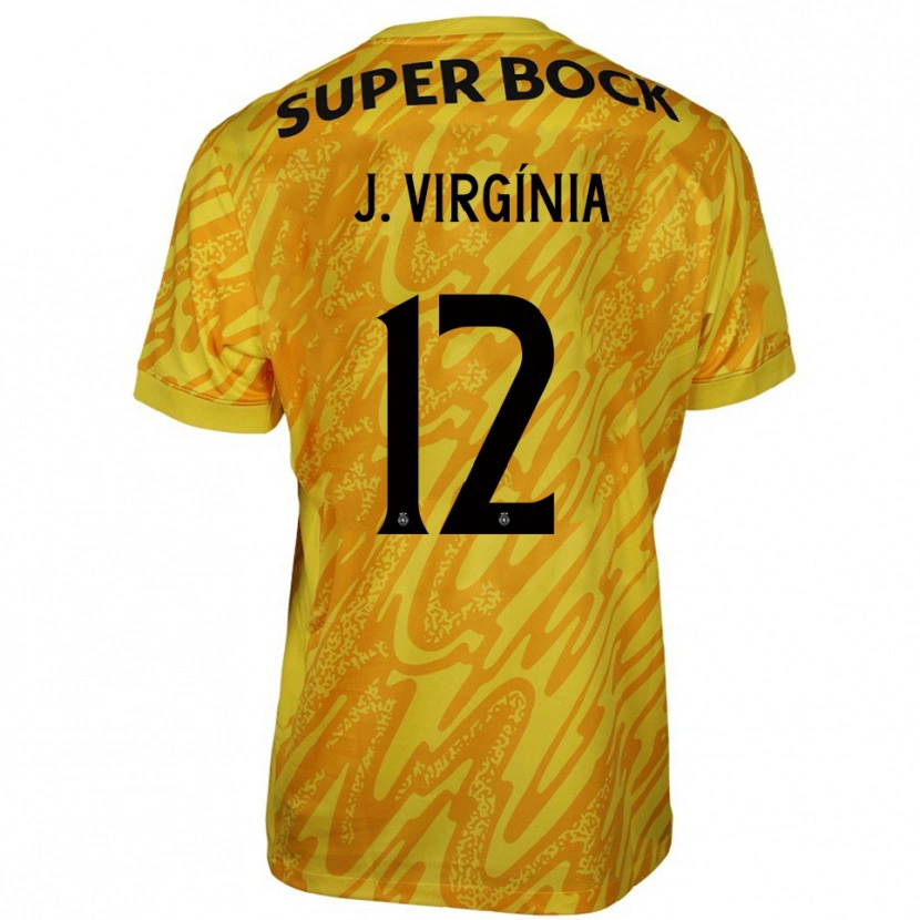 Danxen Niño Camiseta João Virgínia #12 Amarillo Naranja Portero Equipación 2025/26 La Camisa México