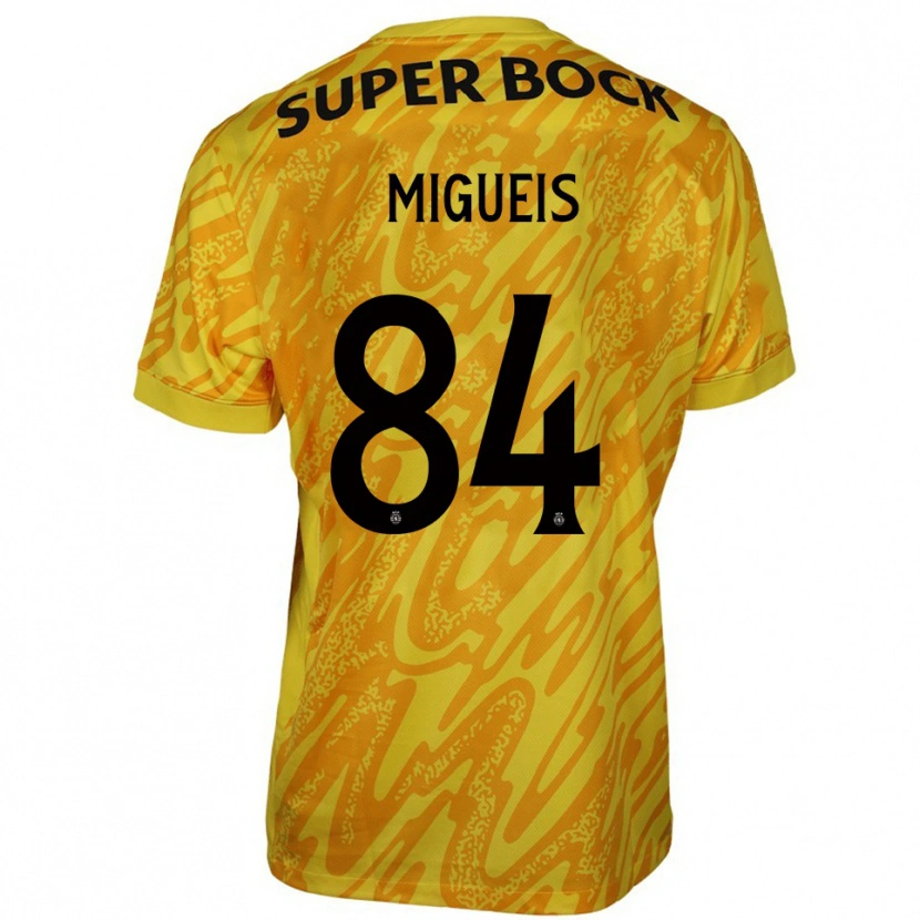 Danxen Niño Camiseta Pedro Miguéis #84 Amarillo Naranja Portero Equipación 2025/26 La Camisa México
