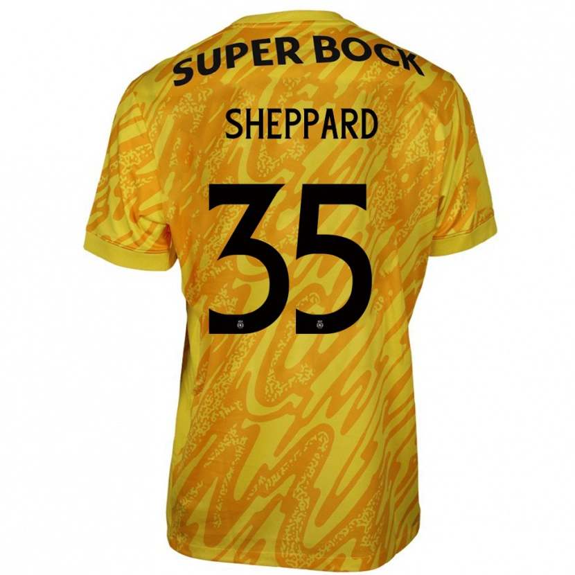 Danxen Niño Camiseta Catriona Sheppard #35 Amarillo Naranja Portero Equipación 2025/26 La Camisa México