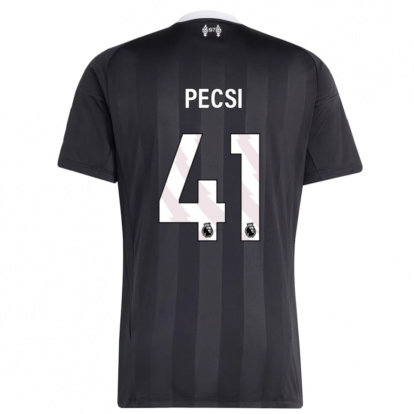 Danxen Niño Camiseta Ármin Pécsi #41 Blanco Negro Portero Equipación 2025/26 La Camisa México