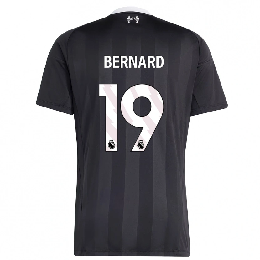 Danxen Niño Camiseta DJ Bernard #19 Blanco Negro Portero Equipación 2025/26 La Camisa México