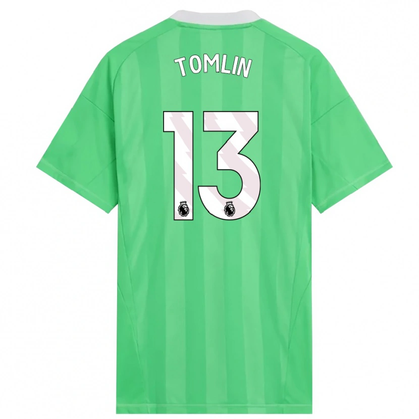 Danxen Niño Camiseta Jack Tomlin #13 Verde Claro Blanco Portero Equipación 2025/26 La Camisa México