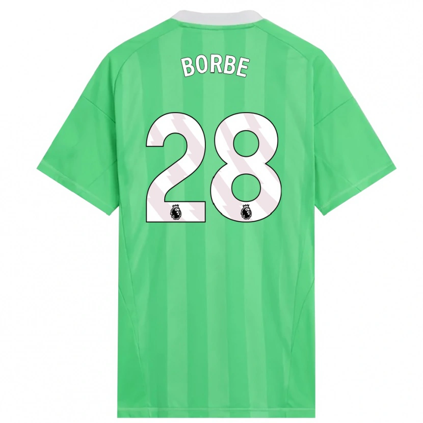Danxen Niño Camiseta Anneke Borbe #28 Verde Claro Blanco Portero Equipación 2025/26 La Camisa México