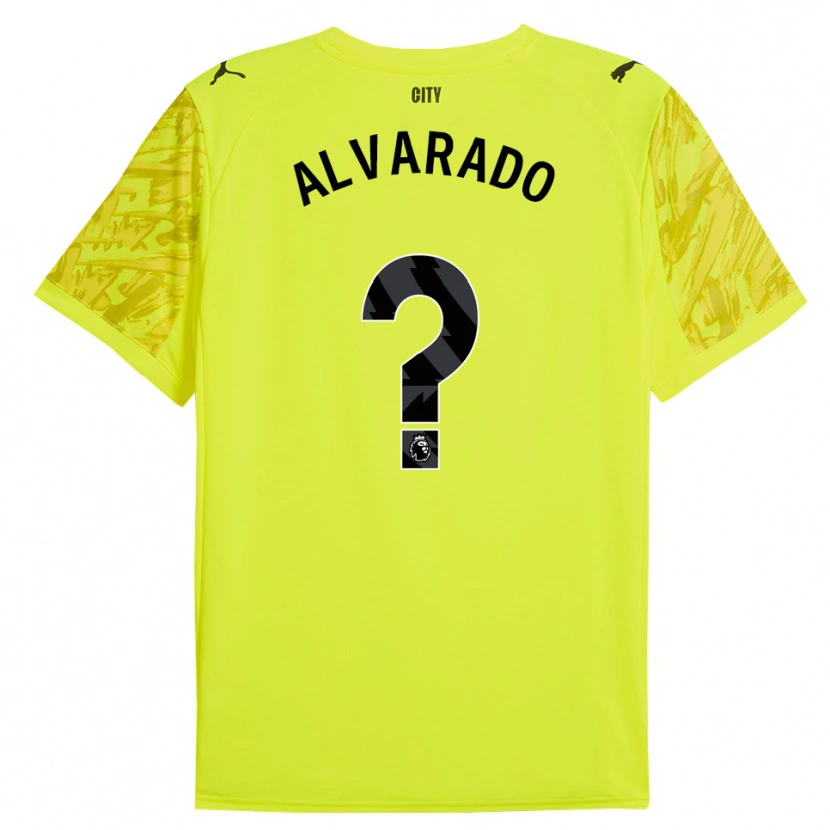 Danxen Niño Camiseta Lucas Alvarado #0 Amarillo Naranja Negro Portero Equipación 2025/26 La Camisa México