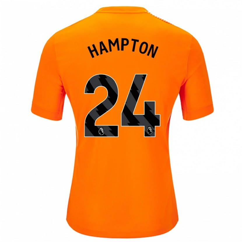 Danxen Niño Camiseta Hannah Hampton #24 Naranja Negro Portero Equipación 2025/26 La Camisa México