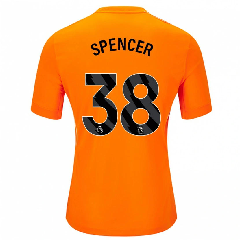 Danxen Niño Camiseta Becky Spencer #38 Naranja Negro Portero Equipación 2025/26 La Camisa México