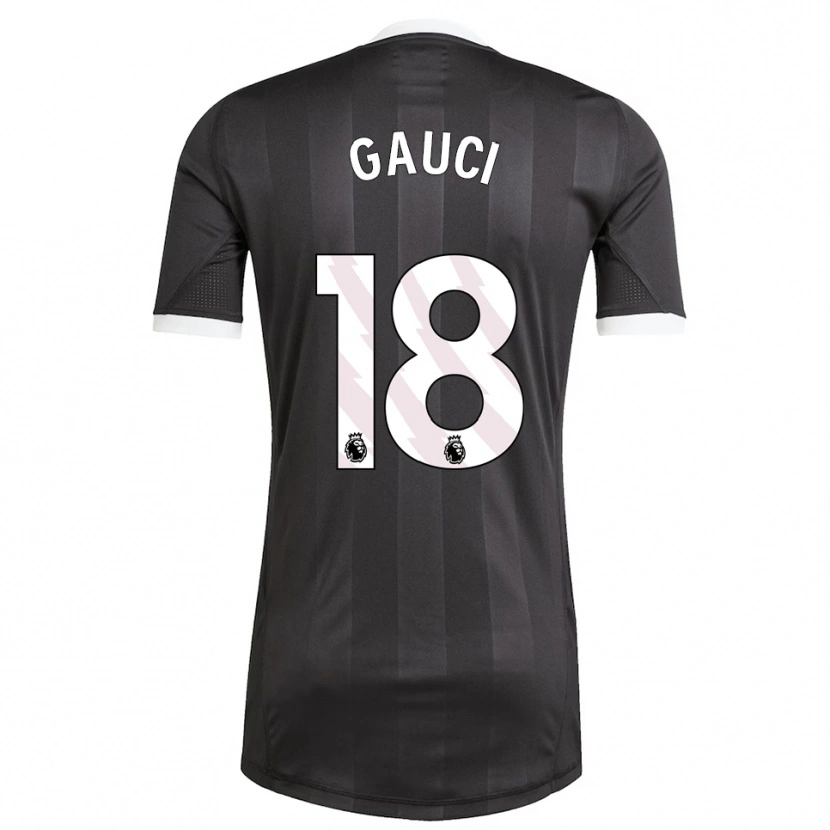 Danxen Niño Camiseta Joe Gauci #18 Blanco Negro Portero Equipación 2025/26 La Camisa México