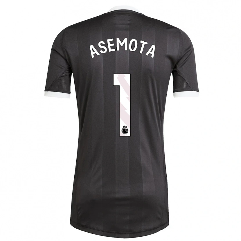 Danxen Niño Camiseta Owen Asemota #1 Blanco Negro Portero Equipación 2025/26 La Camisa México