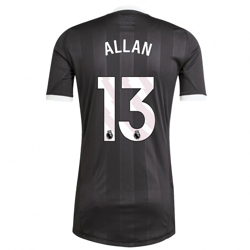Danxen Niño Camiseta Jack Allan #13 Blanco Negro Portero Equipación 2025/26 La Camisa México