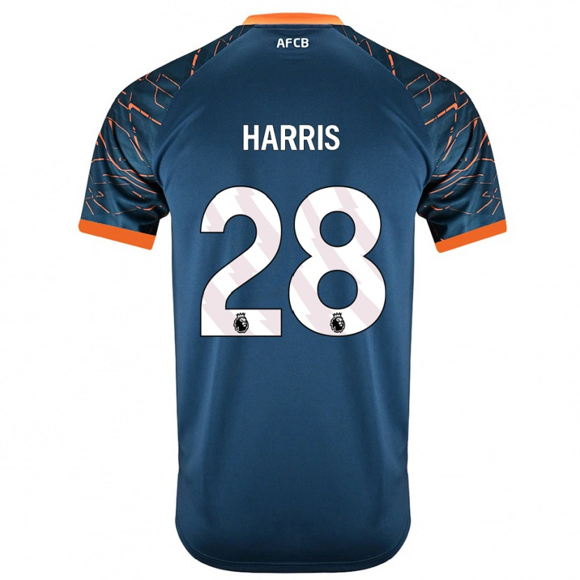 Danxen Niño Camiseta Charlotte Harris #28 Azul Pizarra Oscuro Portero Equipación 2025/26 La Camisa México