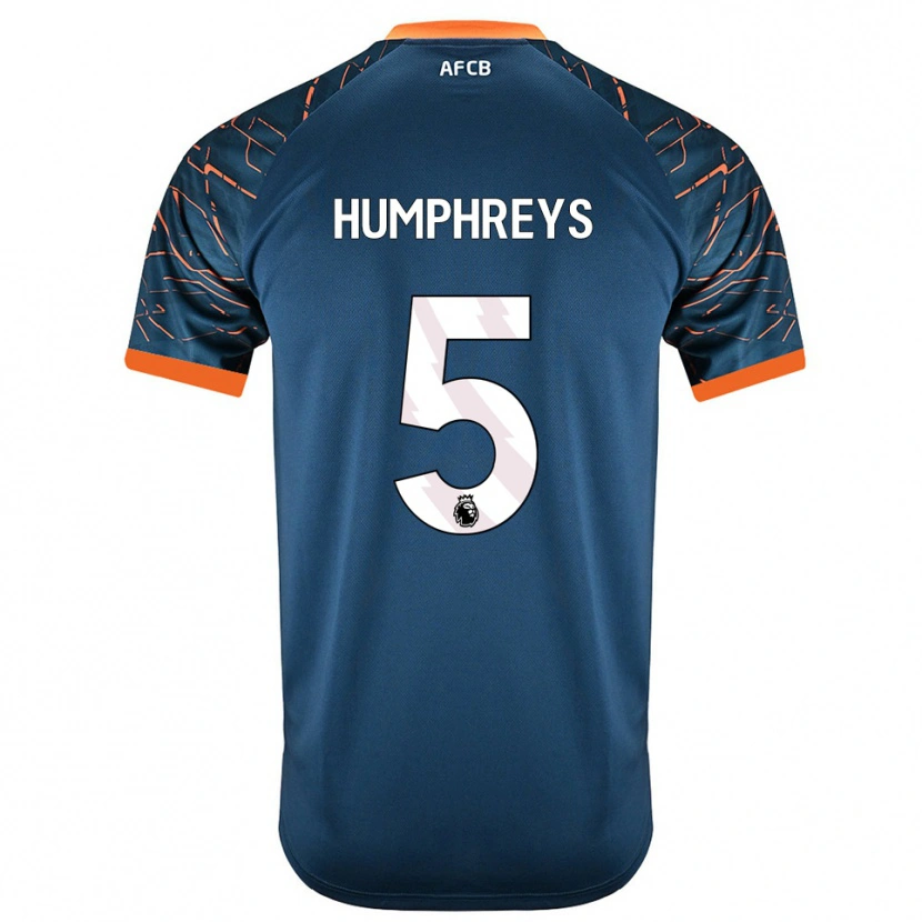 Danxen Niño Camiseta Holly Humphreys #5 Azul Pizarra Oscuro Portero Equipación 2025/26 La Camisa México