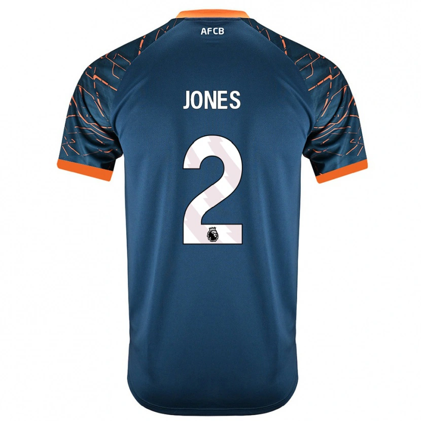 Danxen Niño Camiseta Abby Jones #2 Azul Pizarra Oscuro Portero Equipación 2025/26 La Camisa México