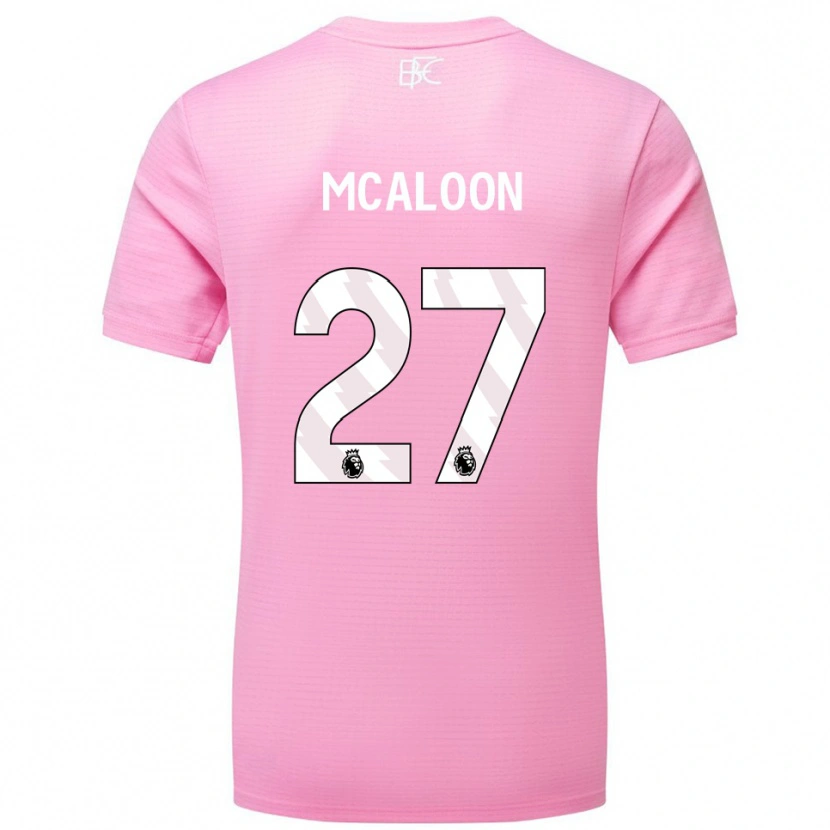 Danxen Niño Camiseta Naoisha Mcaloon #27 Blanco Rosa Portero Equipación 2025/26 La Camisa México