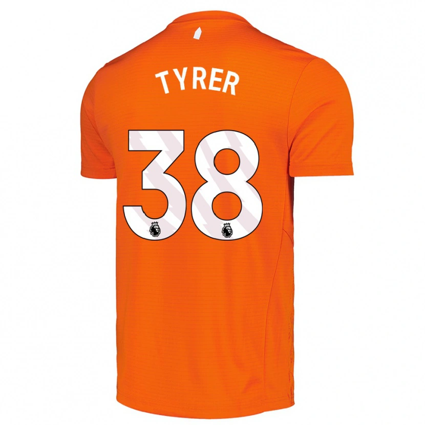 Danxen Niño Camiseta Harry Tyrer #38 Naranja Negro Portero Equipación 2025/26 La Camisa México