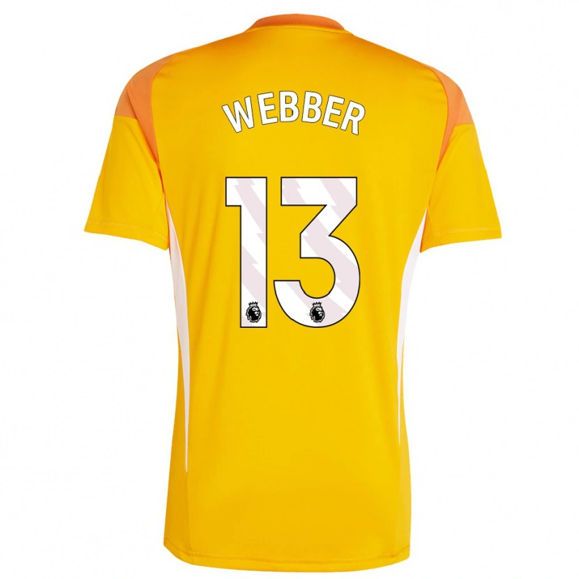 Danxen Niño Camiseta Amber Webber #13 Blanco Blanco Portero Equipación 2025/26 La Camisa México