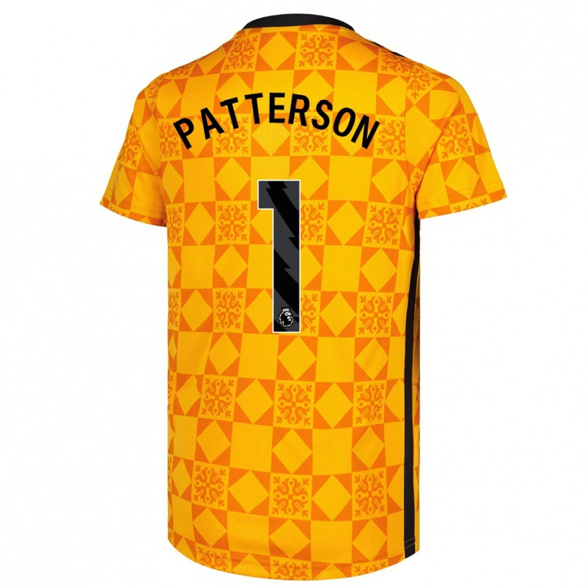 Danxen Niño Camiseta Anthony Patterson #1 Amarillo Negro Portero Equipación 2025/26 La Camisa México