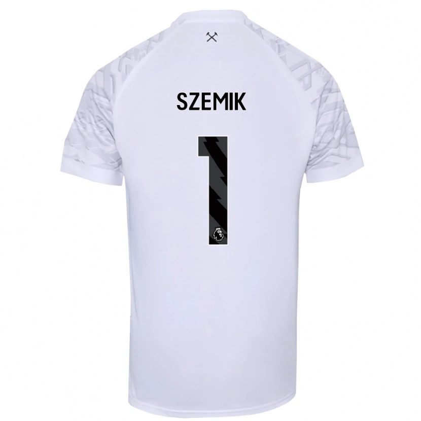 Danxen Niño Camiseta Kinga Szemik #1 Negro Blanco Portero Equipación 2025/26 La Camisa México