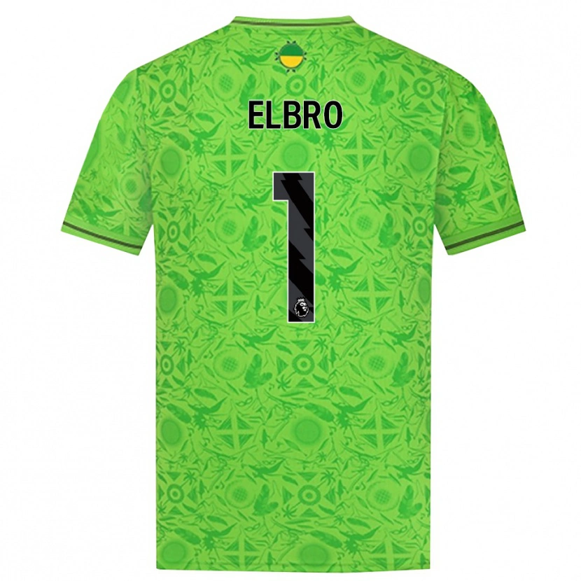 Danxen Niño Camiseta Maddie Elbro #1 Verde Negro Portero Equipación 2025/26 La Camisa México