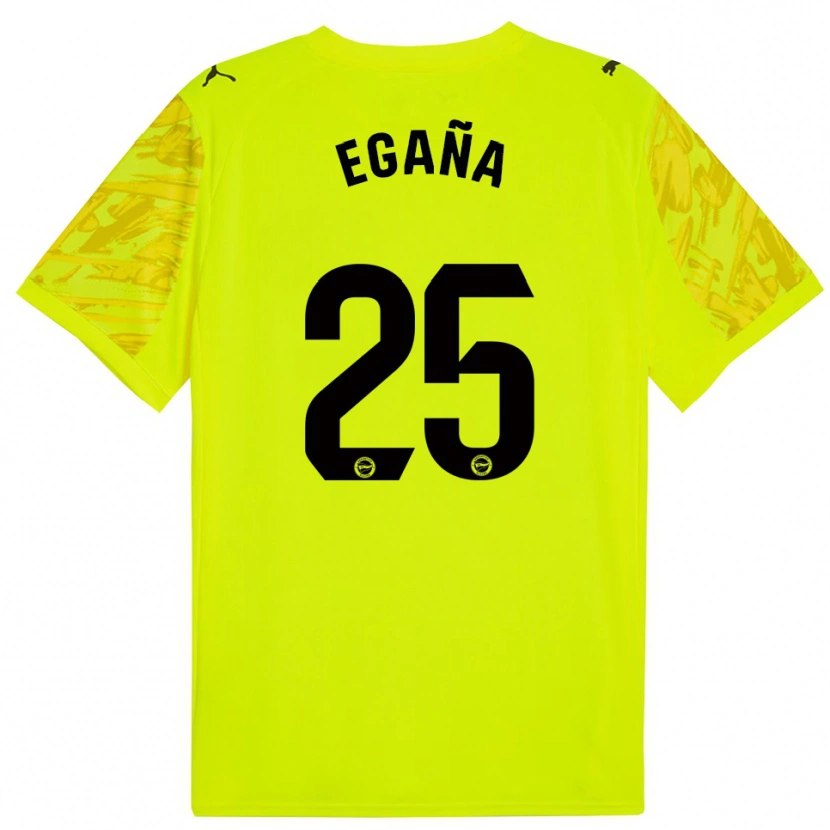 Danxen Niño Camiseta Eider Egaña #25 Amarillo Negro Portero Equipación 2025/26 La Camisa México