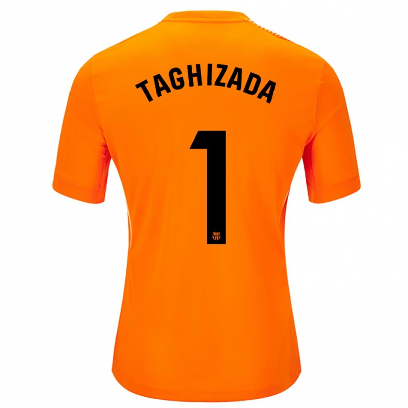 Danxen Niño Camiseta Eldar Taghizada #1 Naranja Negro Portero Equipación 2025/26 La Camisa México