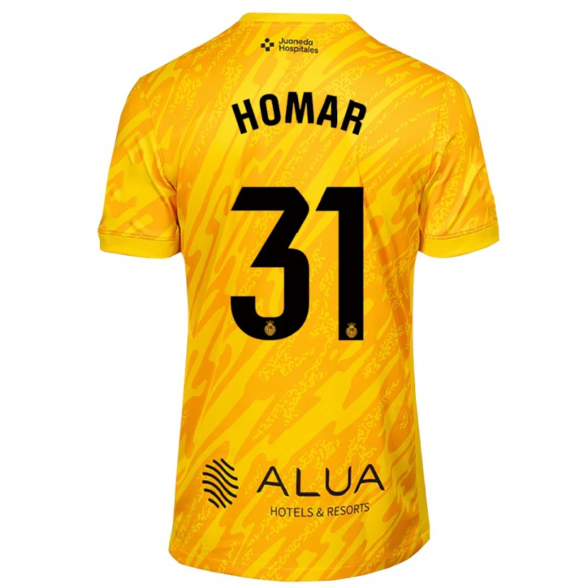 Danxen Niño Camiseta Gaspar Homar #31 Naranja Negro Portero Equipación 2025/26 La Camisa México