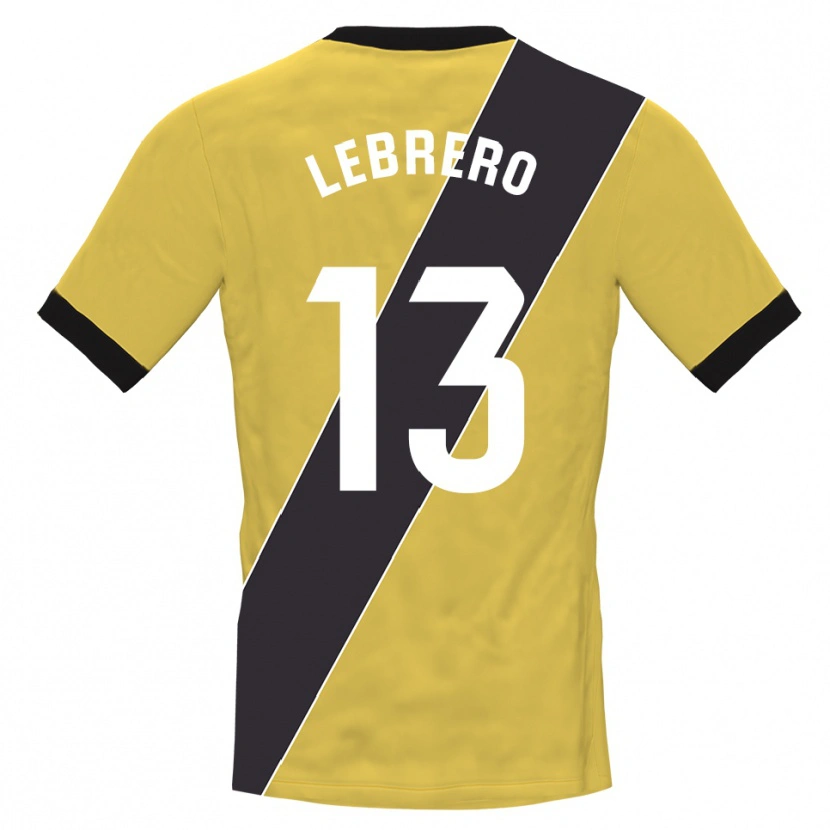 Danxen Niño Camiseta Lucia Lebrero Rodríguez #13 Amarillo Negro Portero Equipación 2025/26 La Camisa México
