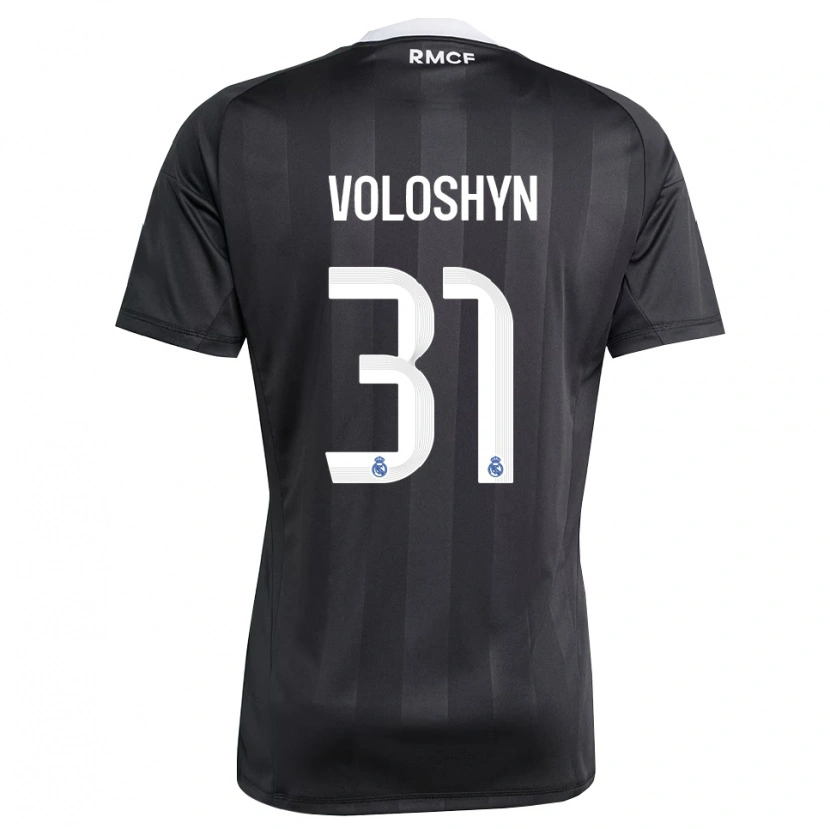 Danxen Niño Camiseta Ilya Voloshyn #31 Negro Blanco Portero Equipación 2025/26 La Camisa México