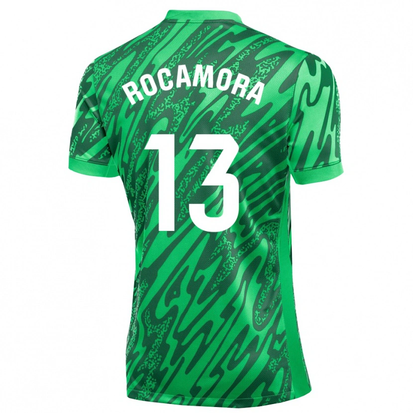 Danxen Niño Camiseta María Rocamora Díaz #13 Verde Oscuro Blanco Portero Equipación 2025/26 La Camisa México