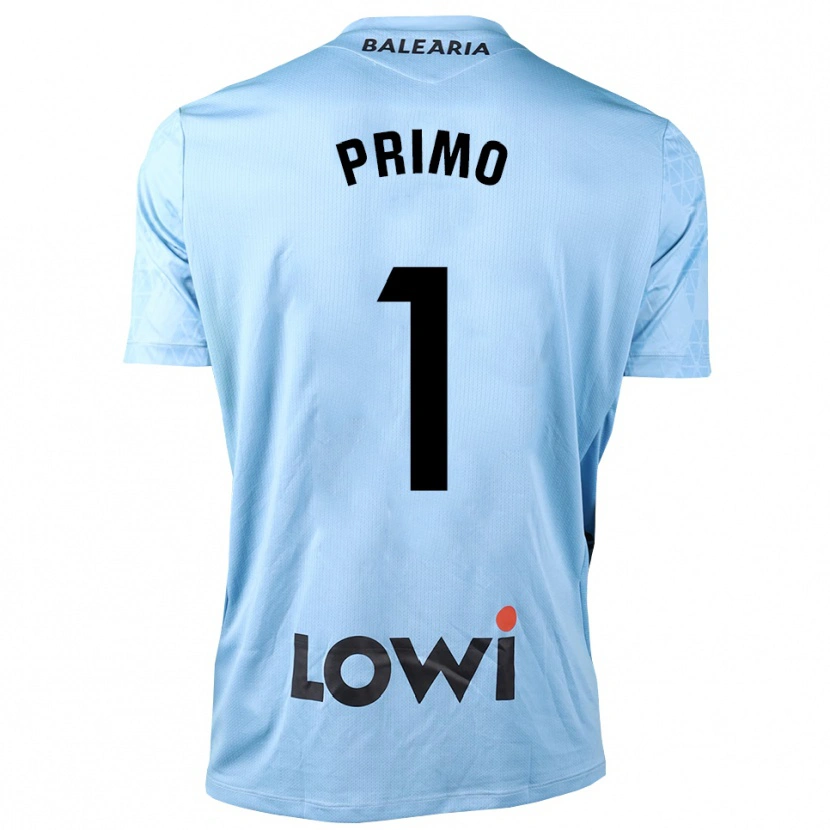 Danxen Niño Camiseta Álex Primo #1 Azul Claro Negro Portero Equipación 2025/26 La Camisa México