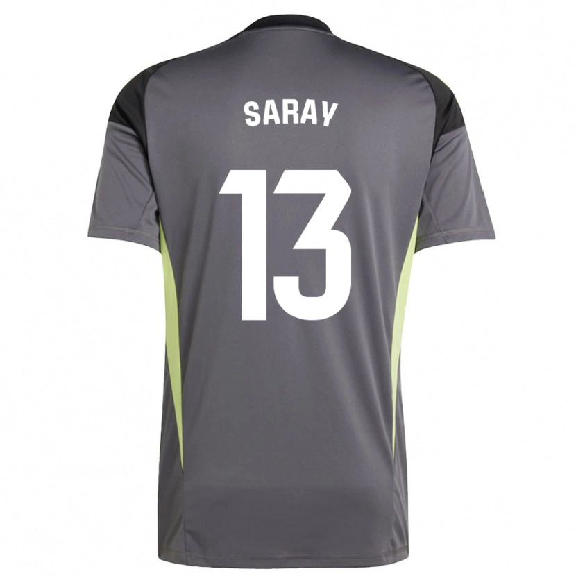 Danxen Niño Camiseta Saray Vázquez Alonso #13 Gris Oscuro Negro Portero Equipación 2025/26 La Camisa México