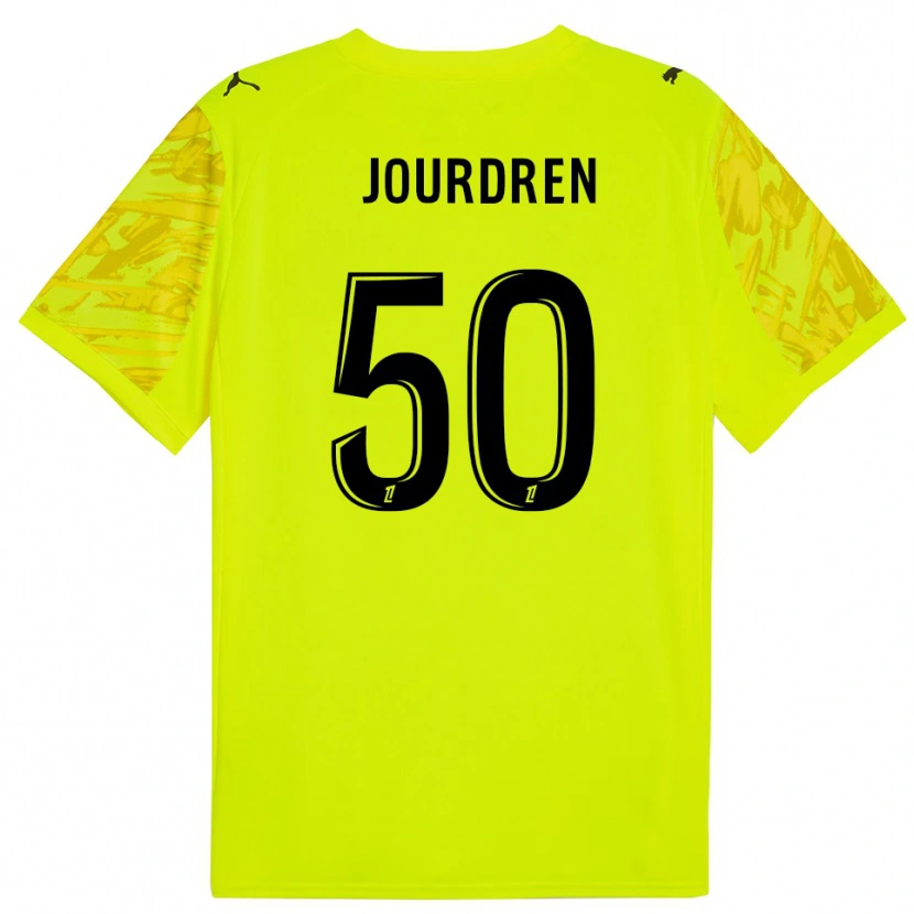 Danxen Niño Camiseta Ilan Jourdren #50 Verde Fluorescente Negro Portero Equipación 2025/26 La Camisa México