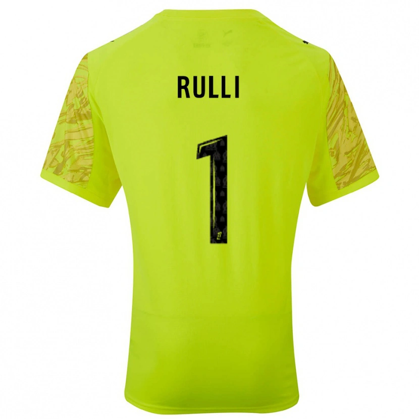 Danxen Niño Camiseta Gerónimo Rulli #1 Verde Fluorescente Negro Portero Equipación 2025/26 La Camisa México