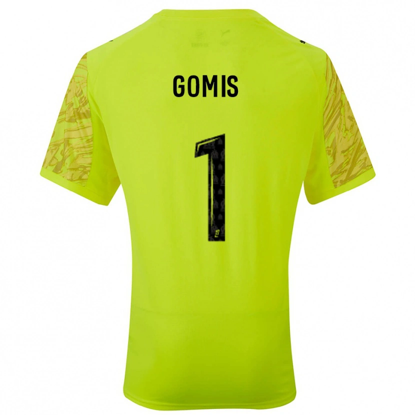 Danxen Niño Camiseta Ibrahim Gomis #1 Verde Fluorescente Negro Portero Equipación 2025/26 La Camisa México