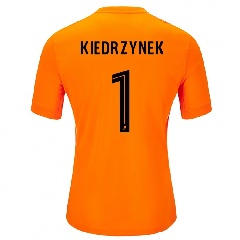 Danxen Niño Camiseta Katarzyna Kiedrzynek #1 Naranja Negro Portero Equipación 2025/26 La Camisa México