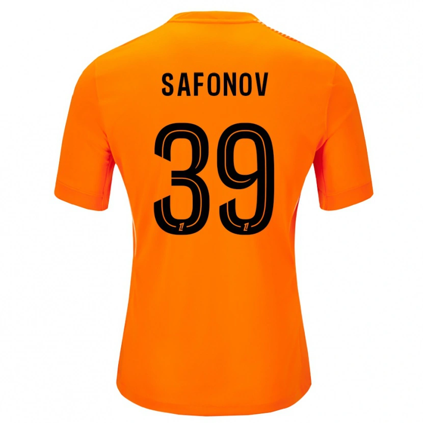 Danxen Niño Camiseta Matvey Safonov #39 Naranja Negro Portero Equipación 2025/26 La Camisa México