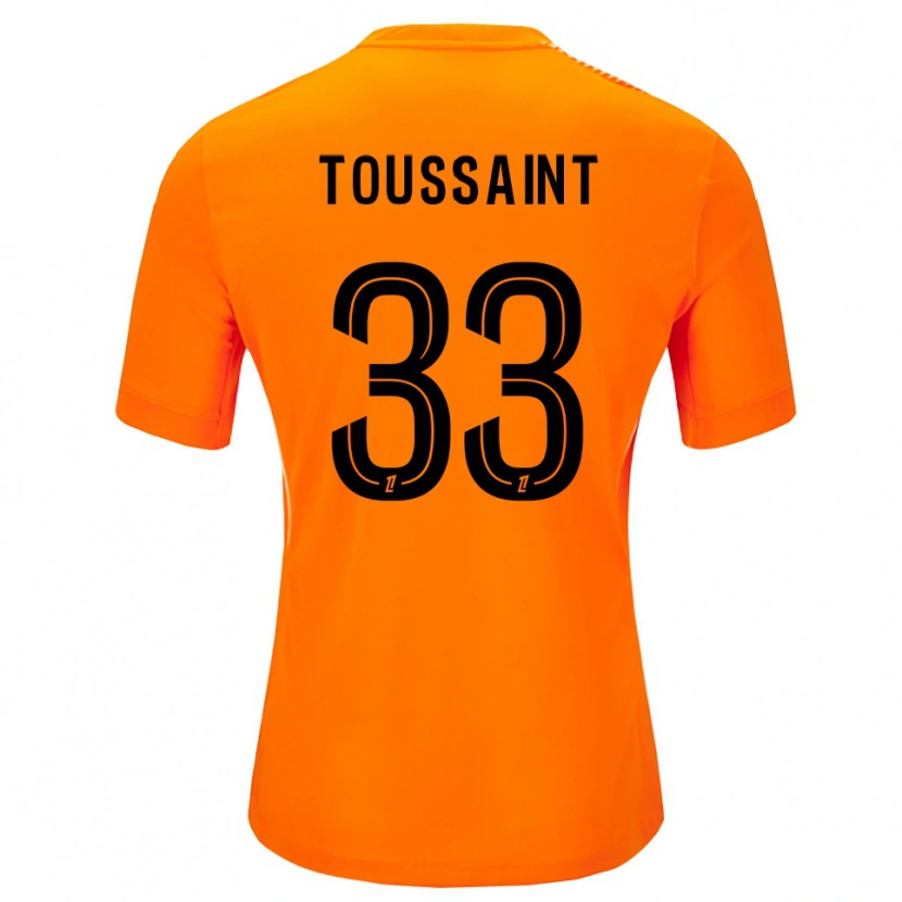 Danxen Niño Camiseta Océane Toussaint #33 Naranja Negro Portero Equipación 2025/26 La Camisa México
