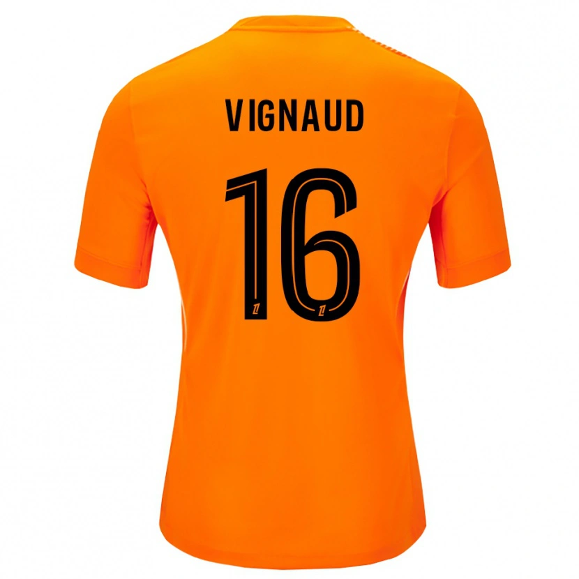 Danxen Niño Camiseta Arthur Vignaud #16 Naranja Negro Portero Equipación 2025/26 La Camisa México
