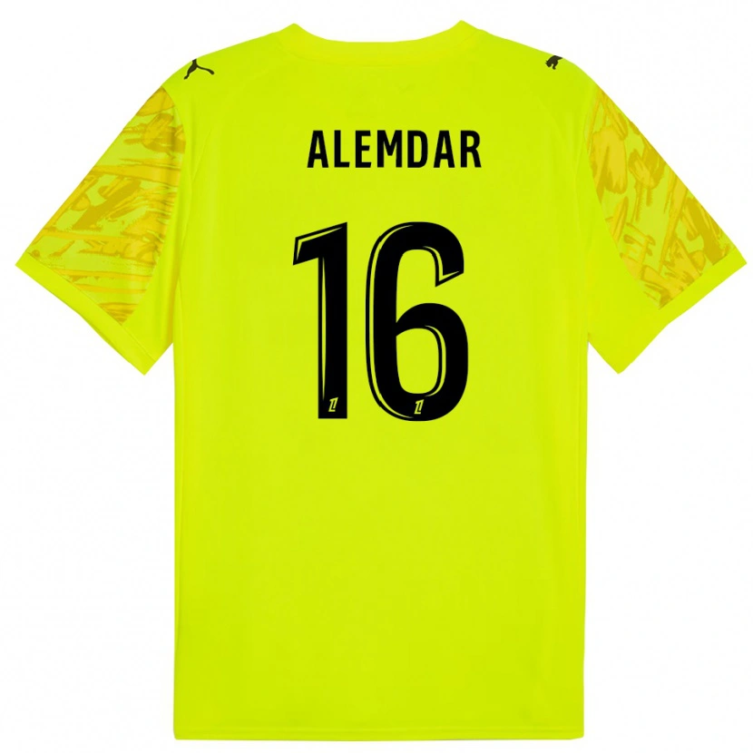 Danxen Niño Camiseta Doğan Alemdar #16 Verde Fluorescente Amarillo Portero Equipación 2025/26 La Camisa México