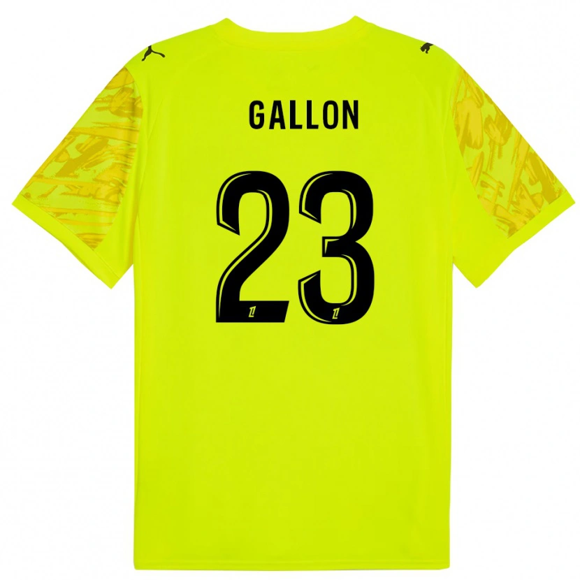 Danxen Niño Camiseta Gauthier Gallon #23 Verde Fluorescente Amarillo Portero Equipación 2025/26 La Camisa México