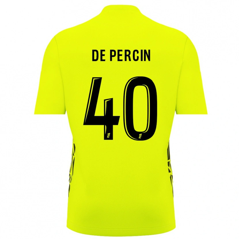 Danxen Niño Camiseta Théo De Percin #40 Verde Fluorescente Portero Equipación 2025/26 La Camisa México