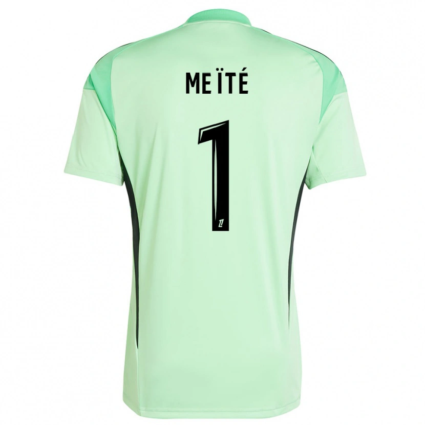Danxen Niño Camiseta Ibrahim Meïté #1 Verde Claro Negro Portero Equipación 2025/26 La Camisa México