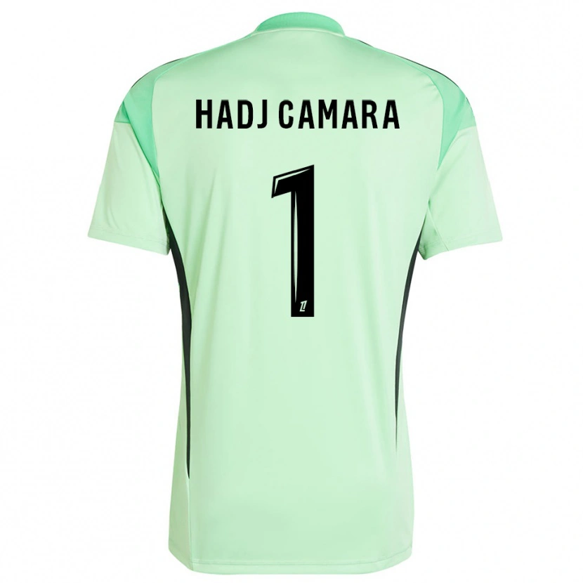 Danxen Niño Camiseta El Hadj Camara #1 Verde Claro Negro Portero Equipación 2025/26 La Camisa México