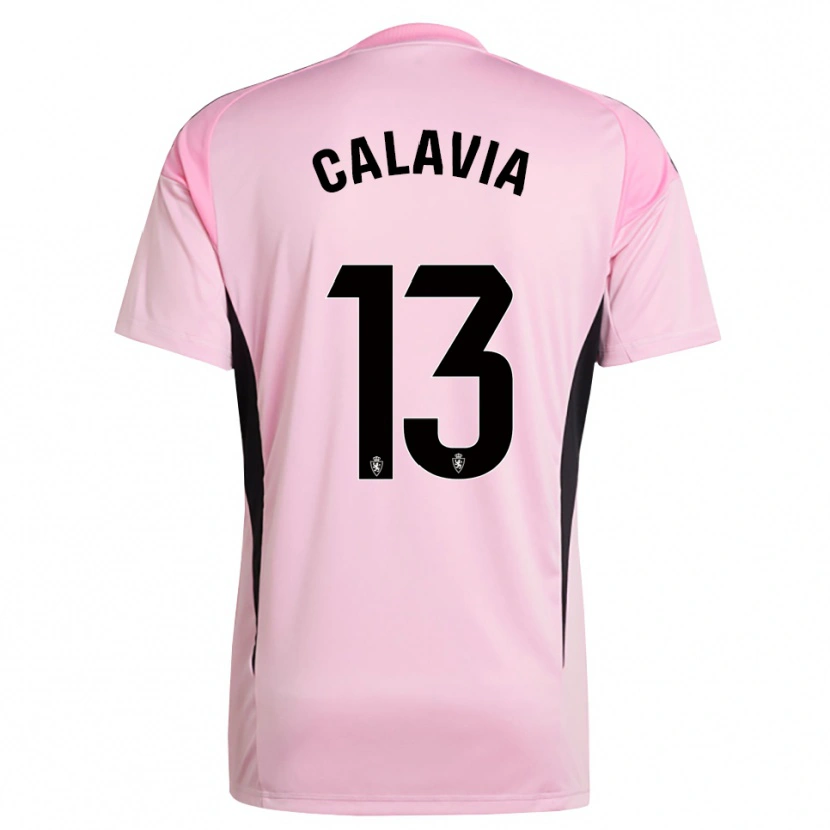 Danxen Niño Camiseta Carlos Calavia #13 Rosa Claro Negro Portero Equipación 2025/26 La Camisa México