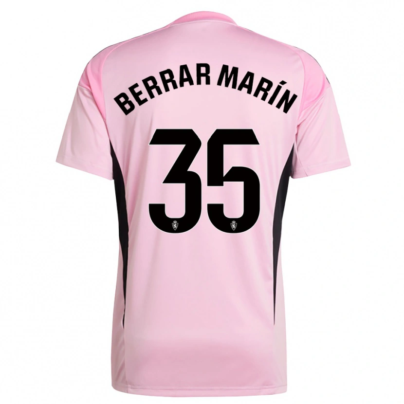 Danxen Niño Camiseta Sergio Berrar #35 Rosa Claro Negro Portero Equipación 2025/26 La Camisa México