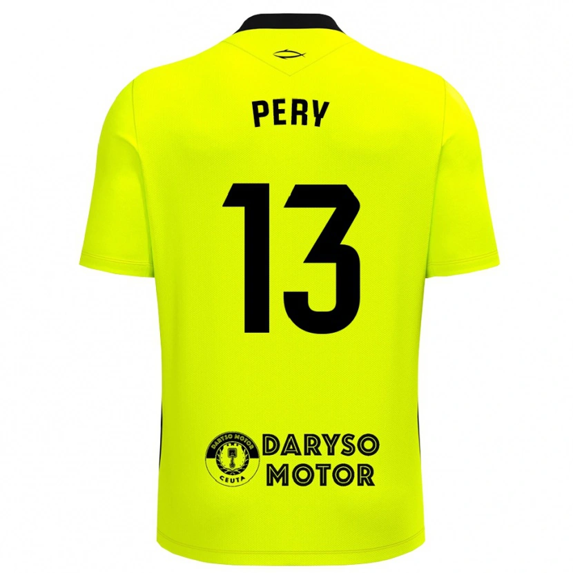 Danxen Niño Camiseta Pery #13 Negro Verde Amarillo Portero Equipación 2025/26 La Camisa México