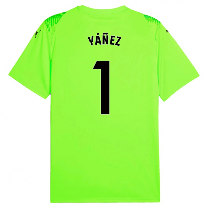 Danxen Niño Camiseta Rubén Yáñez #1 Verde Césped Portero Equipación 2025/26 La Camisa México