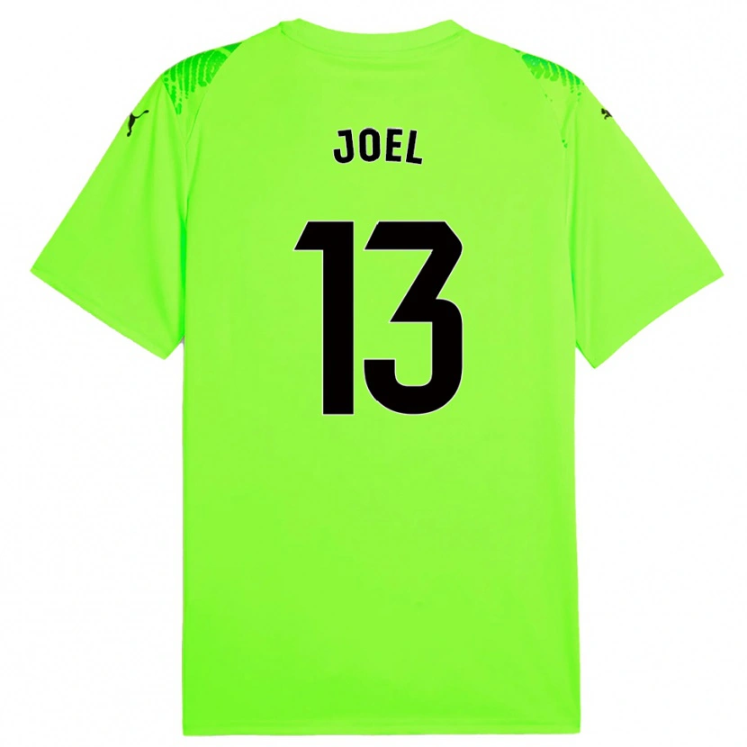 Danxen Niño Camiseta Christian Joel #13 Verde Césped Portero Equipación 2025/26 La Camisa México