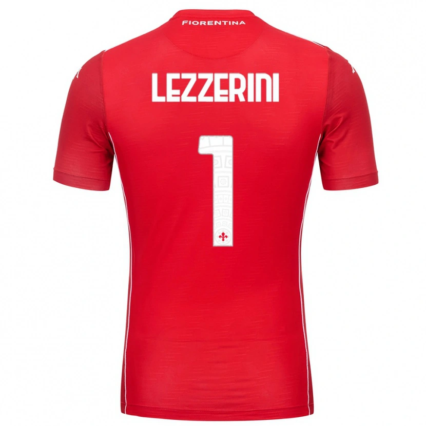 Danxen Niño Camiseta Luca Lezzerini #1 Rojo Blanco Portero Equipación 2025/26 La Camisa México