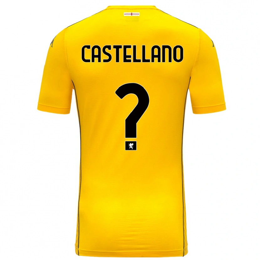 Danxen Niño Camiseta Cristiano Castellano #0 Amarillo Oscuro Negro Portero Equipación 2025/26 La Camisa México